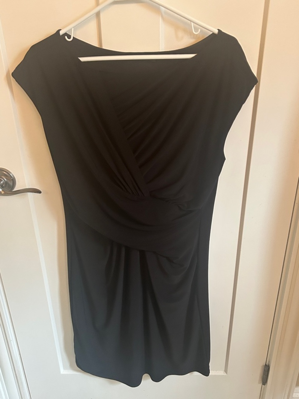 Classic Black Draped Women's Dress, size L